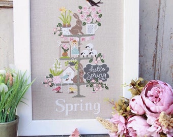 Stickvorlage "Celebrate Spring" Mme. Chantilly Kreuzstich