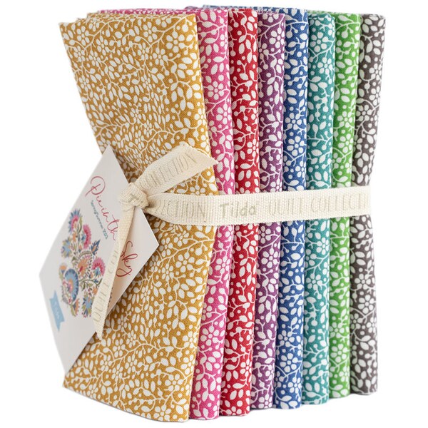 Tilda Stoffpaket Pie in the Sky Cloudpie 8 St. 50x55 Baumwollstoff Patchworkstoff Fat Quarter Bundle