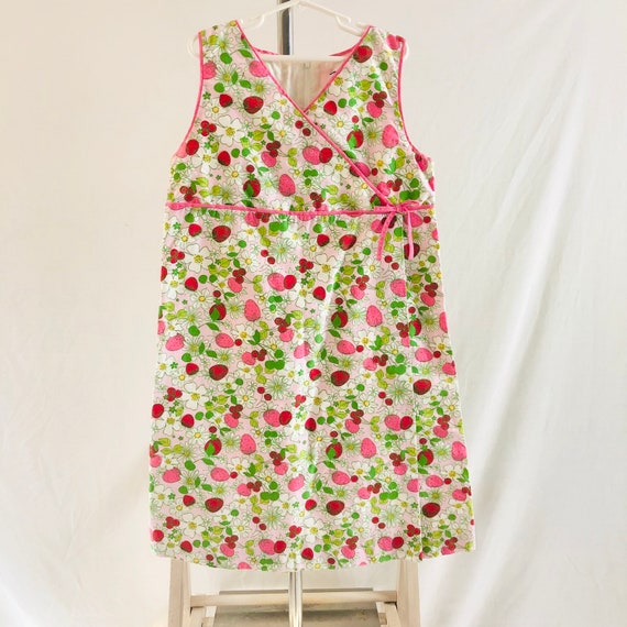 Girls Classic Shift dress Strawberry Print Hartst… - image 1