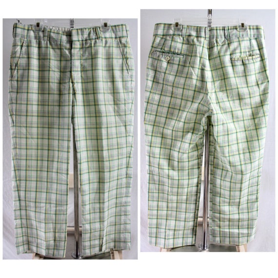 Vintage Men’s Summer Plaid Pants by Ah! Austin Hi… - image 9