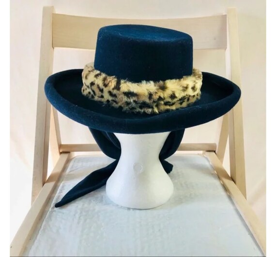 Vintage Bollman Hat Co Blue Wool Hat Doeskin Felt… - image 4