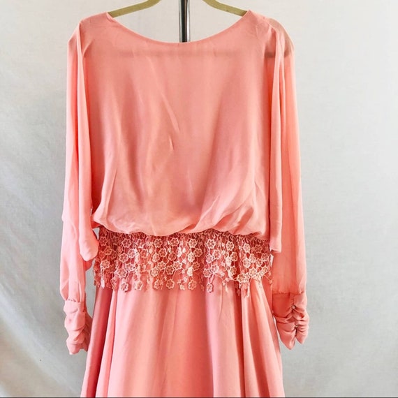 Vintage 70s Pink Bridesmaid Dress by Bridal Origi… - image 2