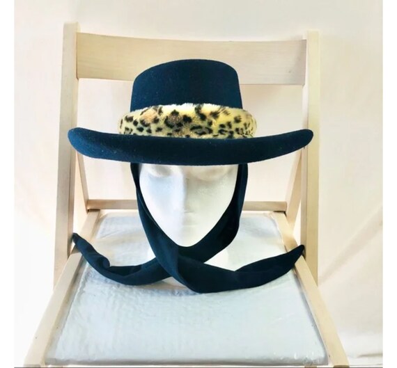 Vintage Bollman Hat Co Blue Wool Hat Doeskin Felt… - image 1