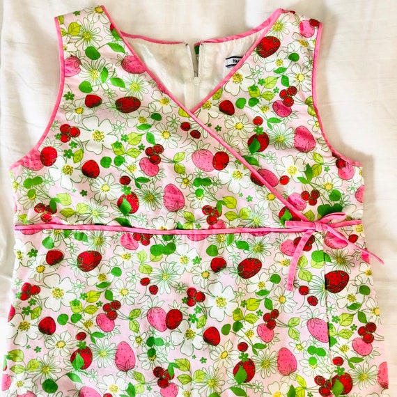 Girls Classic Shift dress Strawberry Print Hartst… - image 3