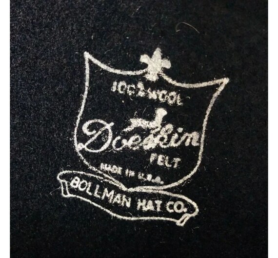 Vintage Bollman Hat Co Blue Wool Hat Doeskin Felt… - image 5