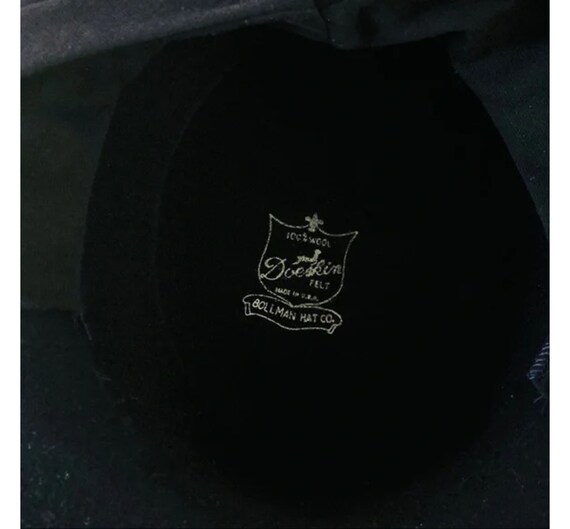 Vintage Bollman Hat Co Blue Wool Hat Doeskin Felt… - image 6