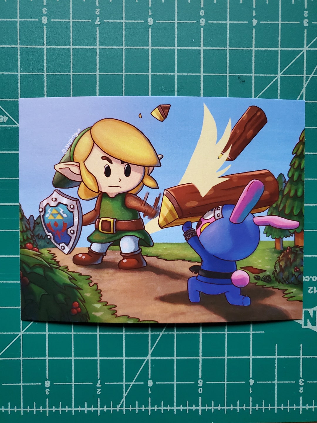Legend of Zelda Link Vs AC Snake Art Cardstock - Etsy
