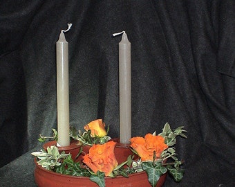 Candlestick ring, advent ring, flower ring red (Nr A5)