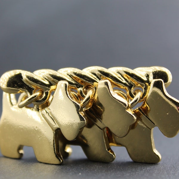 AGATHA – Scottish Terrier Brooch / French Costume Jewelry for Dog Lover / High End Quality Brooch