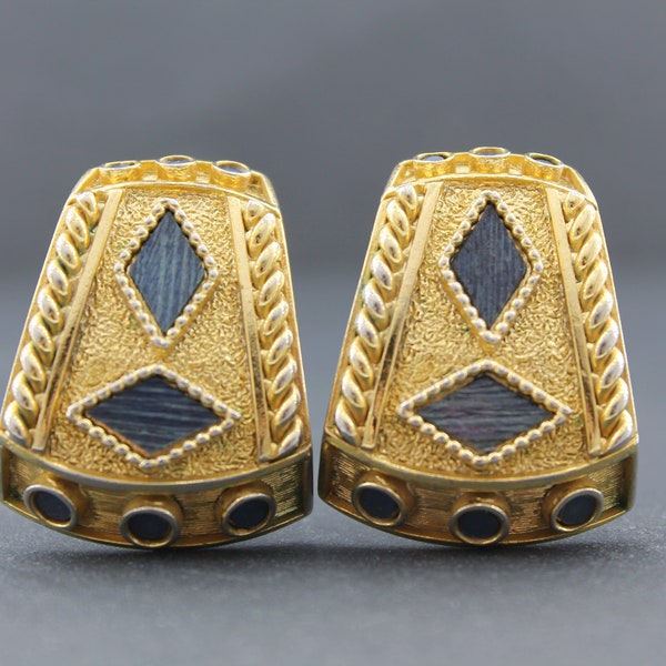 ORENA PARIS – Vintage 1980's Gold-toned Clip Earrings