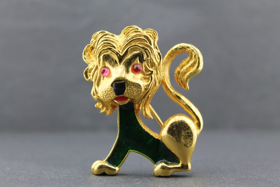 CARVEN – Lion Brooch / Animal Jewelry from the 196
