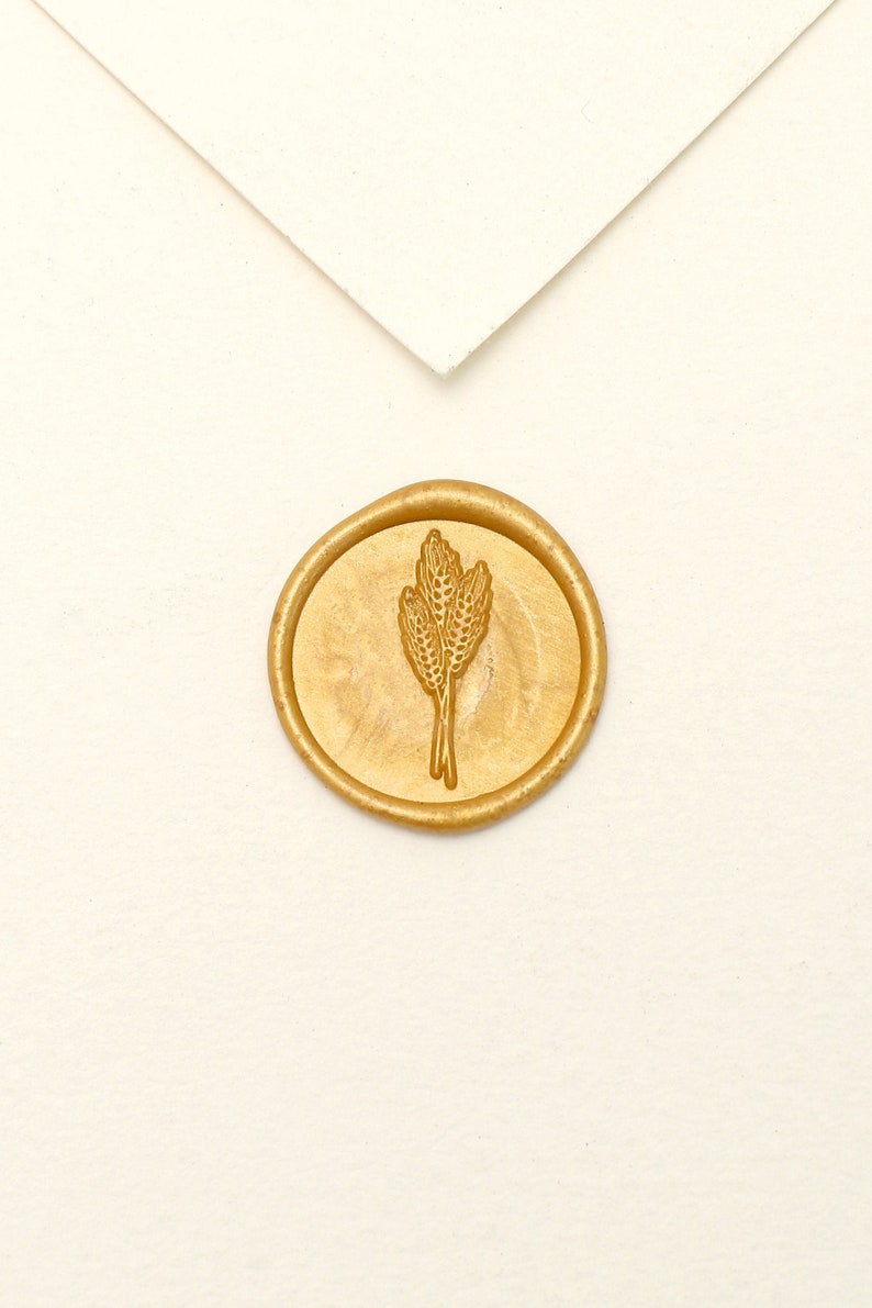 Wheat Wax Seal Stamp autumn Wax Seal Kit Barn wedding Seal StampCustom Seal StampInvitation seal stamp