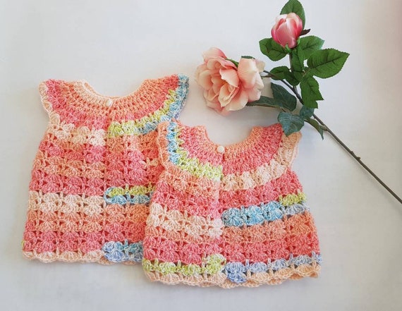 handmade woolen baby frock