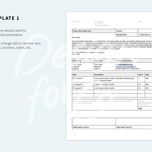3 Google Docs Invoice Templates Editable Instant Digital Downloads ...
