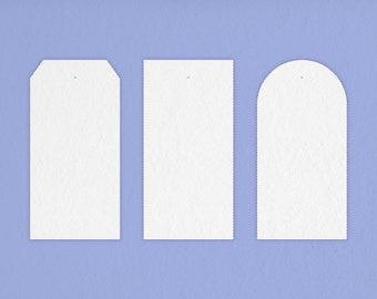 Blank paper gift tag stencils — printable digital download for holiday presents