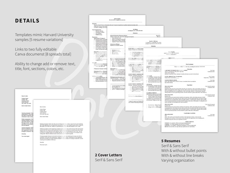 5 Canva Harvard Resume amp Cover - Il 794xN.5252371229 5cmw
