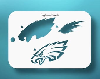 Philadelphia Football Team Stencil Set with alignment markers | Durable 7 Mil Mylar for Face Painters, Airbrush Artists & Bakers
