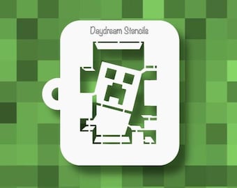 Mining Creep Stencil | Durable 7 Mil Mylar for Face Painters, Airbrush Artists & Bakers