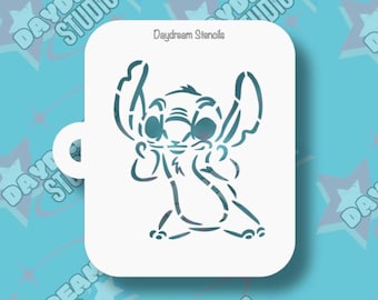 Silly Blue Alien Stencil | Durable 7 Mil Mylar for Face Painters, Airbrush Artists & Bakers