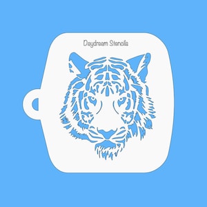 Tiger Face Stencil | Durable 7 Mil Mylar for Face Painters, Airbrush Artists & Bakers