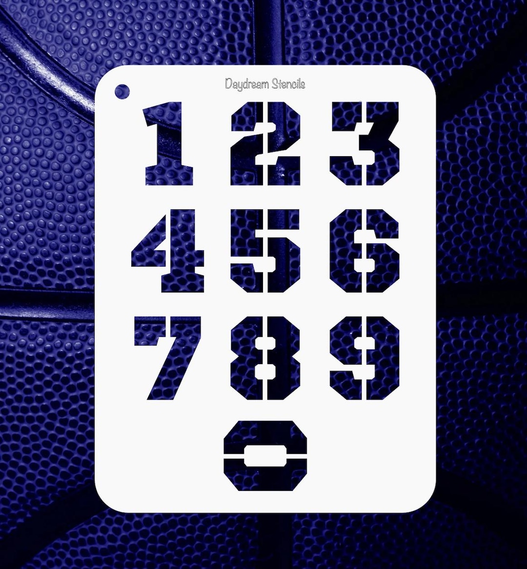 Sports Numbers Stencil Set | Durable 7 Mil Mylar for Face Painters ...