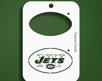 New York NY Football Team Stencil Set with alignment markers (2 sizes) | Durable 7 Mil Mylar for Face Painters, Airbrush Artists & Bakers