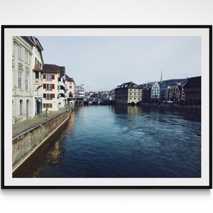 Downtown Zurich Switzerland Photography Print Europe Street Photography Poster