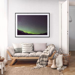 Fine Art Northern Lights Photography Print - Aurora Borealis - Night Sky Home Cabin Wall Decor By Jessica Joy