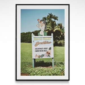 Vintage Island Sign Fine Art Print | Hawaii Poster Beach House Photography Big Island Surf Wall Art Ocean Home Decor By Jessica Joy