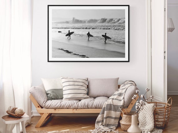 Pipeline Surf Photography Print Hawaii Wall Art Black & White Photo Wall Decor Island Of Oahu Poster Coastal Beach Fine Art Photography