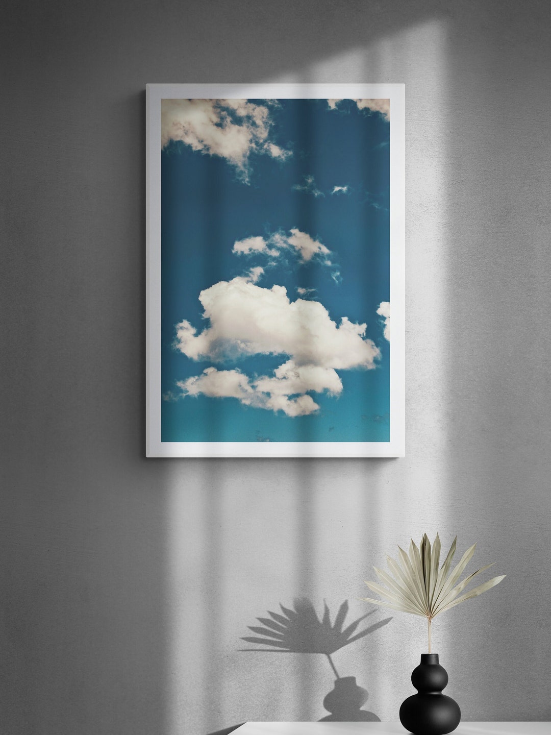 Picture of Retro Summer Clouds Fine Art Print Vintage Sky Photography Wall Art ...