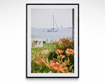 Sail Summer Fine Art Print | Coastal Poster Great Lakes Summer Wall Art Mackinac Island Print Home Decor By Jessica Joy