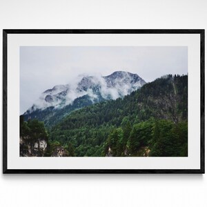 Germany Mountains Photography Print Foggy Landscape Fine Art Europe Home Decor Moody Wall Decor Vacation Photography Print