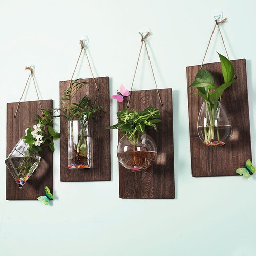 Wall Hanging Hydroponics Glass Vaseterrariums Planter for Etsy