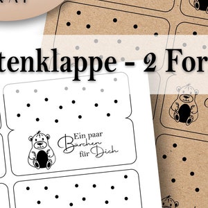 Druckvorlage Fasching Helau PDF Mitbringsel ein paar Bärchen für Dich Gummibärchen Neujahrsgruß Druckdatei Gummibärchen