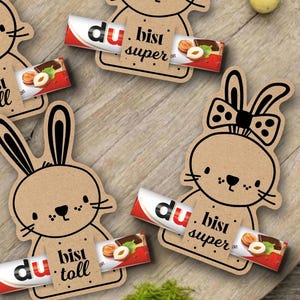 Druckvorlage Ostern Duplo Banderole Ostern PDF, Du bist super toll Osterhase, Geschenkverpackung Druckvorlage, DIY Kleinigkeit Osternest