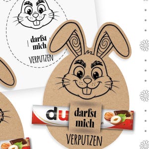 Påsk Duplo-band utskrivbar mall, direktnedladdning, påskskola, dagis, lärare, pedagog PDF, påskhare, påskägg, påskpresent till kollegor