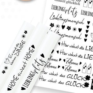 Home Family Candle Tattoo PDF Template/Candle Foil/Candle Stickers/Design Candles/Candle Water Slide Foil