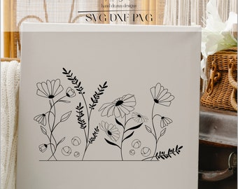 Plotter file flowers SVG file Plotter file garden flowers Laser file garden flowers