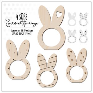 svg Datei Tischdeko Ostern Laserdatei Serviettenringe Plotterdatei Osterdeko 3D-Druck