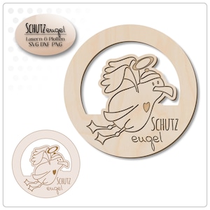 Fichier laser ailes d'ange fichier traceur d'ange ange maritime mouette ange gardien fichier laser drôle svg dxf png