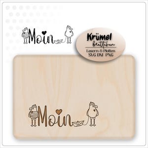 svg Datei Moin Möwen  - Brettchen Laserdatei hier krümelt Brettchen svg maritime svg lasern Brettchen digitale Datei