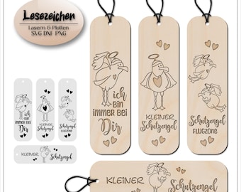 Laserdatei 2026 Lesezeichen Geschenkidee Silvester Neujahr Engel Schutzengel svg Datei