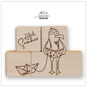 Fichier laser mouette fichiers de découpe laser maritime été soleil vacances plage fichier de traceur svg
