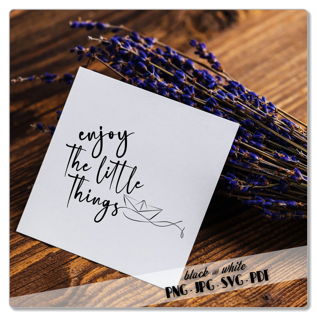 Enjoy the little things svg Sprüche svg Spruch svg Spruch Etsy.de