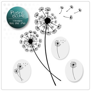 Archivo de trazador de diente de León diente de León svg - archivo láser diente de León - dxf jpg - Diente de León cricut joy - silueta pedir un deseo svg
