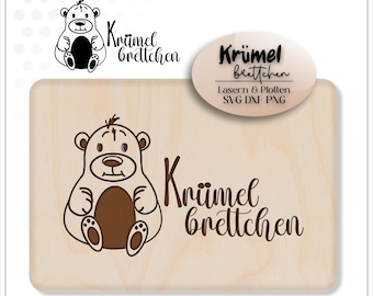 Laser file, laser engraving, wooden board, gifts for children, SVG, PNG, DXF, plotter file, breakfast board, snack board, wooden board