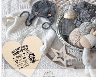 Arquivo SVG DXF para plotagem de dados de nascimento do bebê, arquivo para laser em madeira para presente de nascimento, anúncio de nascimento personalizado para chá de bebê, faça você mesmo para dar as boas-vindas ao bebê