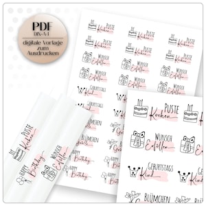 Printable PDF Birthday for Candlestickers Rubons Raysin Lanterns and other Projects