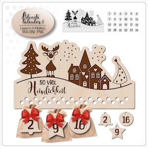 Laser file Advent calendar Christmas fairytale Lasercut Christmas calendar svg file Plotter file Advent calendar